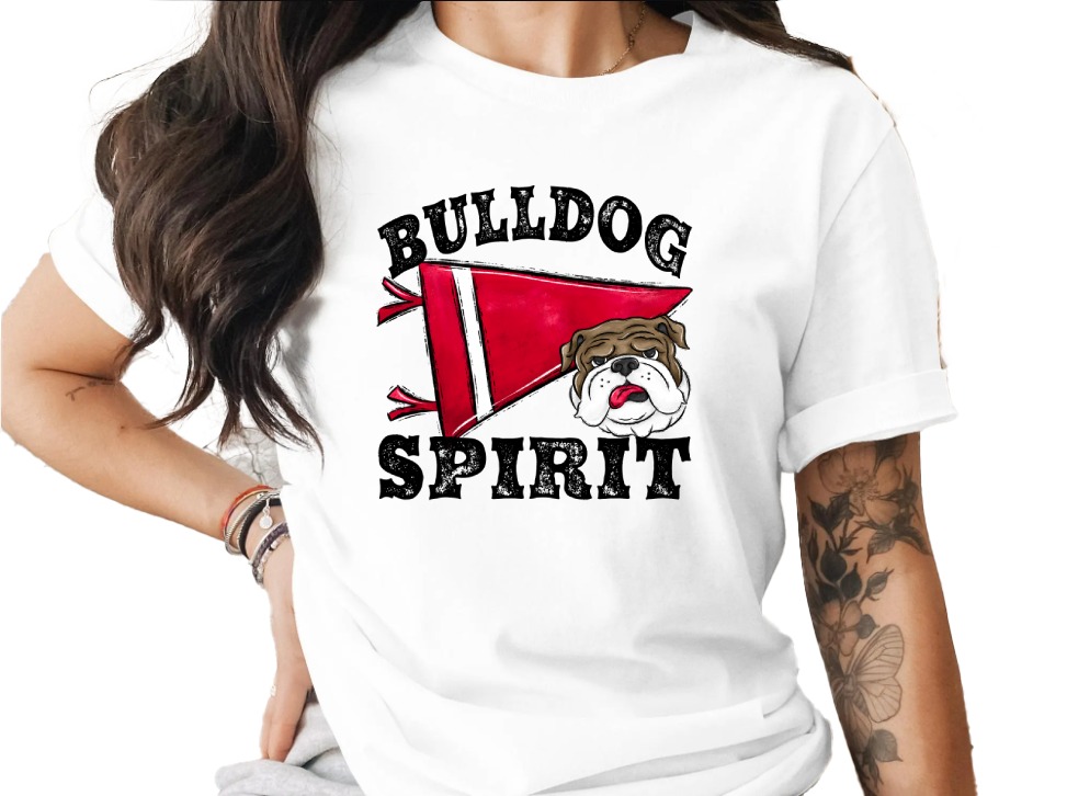 Bulldog Spirit T-Shirt, Dog Lover, Sports Team, School Pride, Mascot T-Shirt, Fan Apparel, Gift For Bulldog Owners