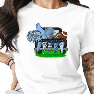 Game Day Football Tailgate Truck Sublimation Digital Download PNG, Sports Team Spirit Design, Blue Helmet Pom Pom Cheer Play Ball Go Team