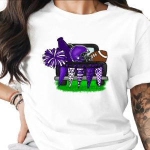 Purple Football Gameday Truck Sublimation Digital Download PNG, Tailgate Party Design, Team Spirit PNG, Sports Fan Artwork