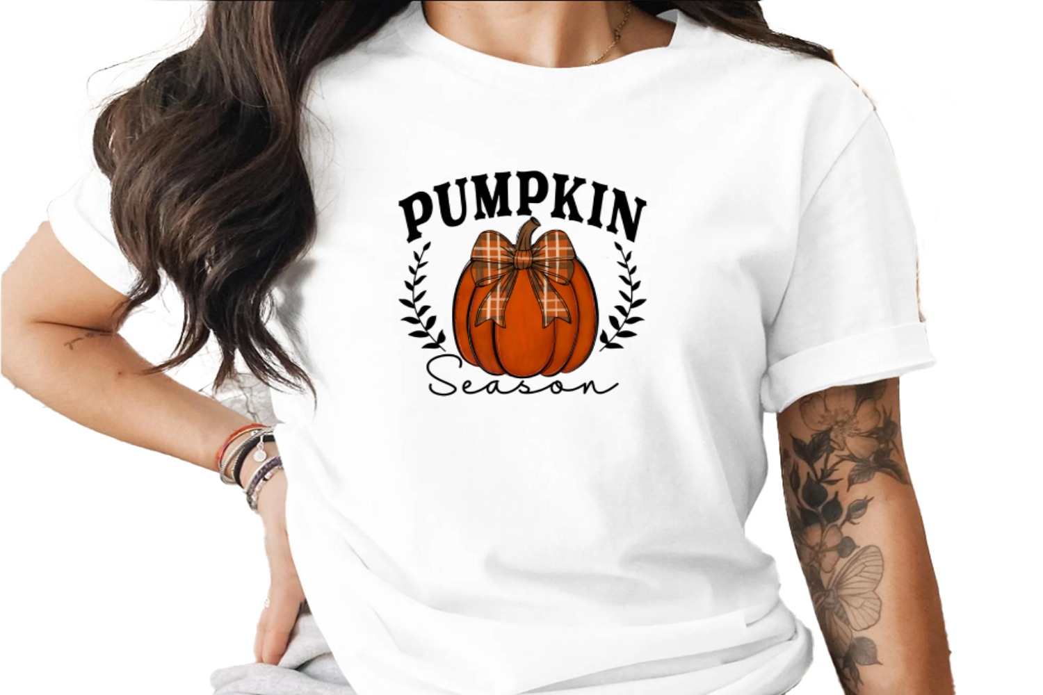 Pumpkin Season Sublimation PNG, Plaid Bow Autumn Digital Download, Fall Harvest Rustic Farmhouse Design, Instant Download File