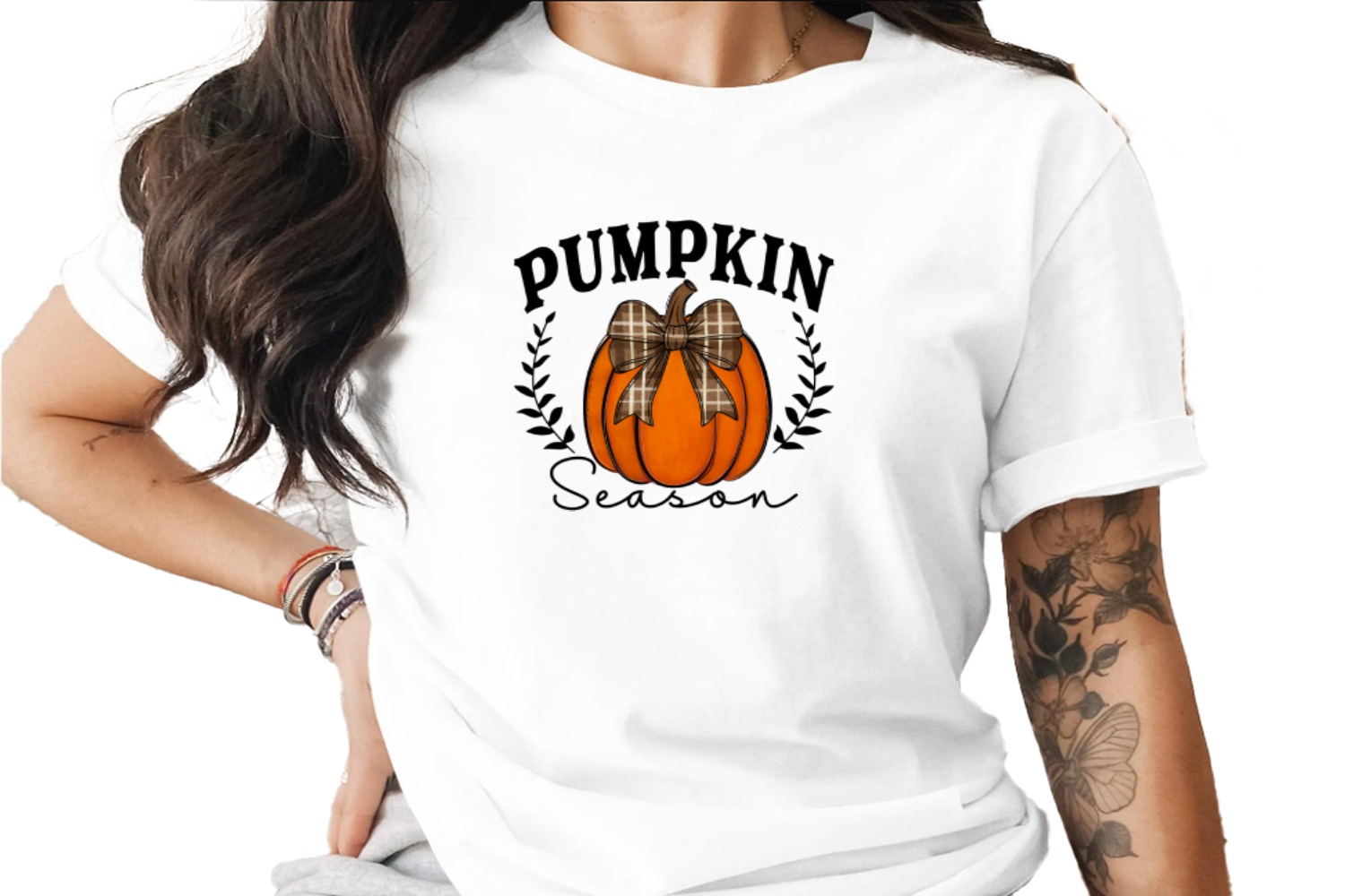 Pumpkin Season Sublimation PNG, Fall Autumn Digital Download, Plaid Bow Pumpkin Design, Harvest Thanksgiving Farmhouse Print, Instant