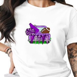 Tailgate Truck Cheer Purple Football Game Day Design Digital