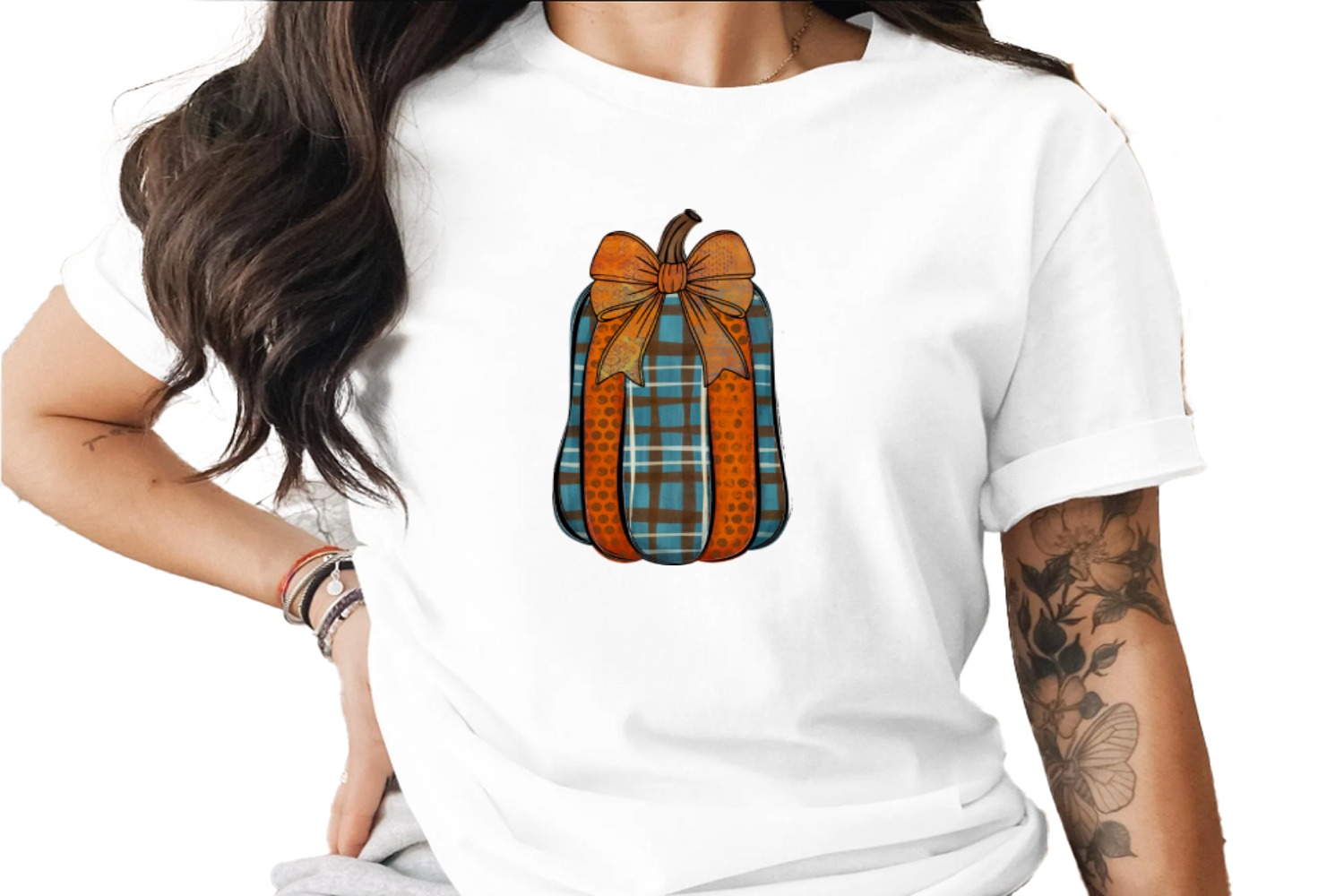 Plaid Pumpkin Sublimation DTF Digital Download PNG, Fall Autumn Harvest Farmhouse Decor Graphic, Rustic Bow Design, Instant Download Clipart