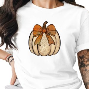 Vintage Autumn Pumpkin Sublimation DTF Digital Download PNG, Distressed Fall Pumpkin Bow Clipart, Thanksgiving Harvest Ready PNG File
