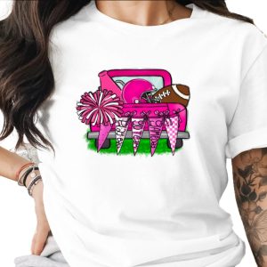 Pink Truck With Game Day Football Theme Graphic Digital