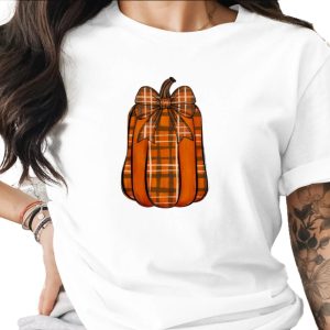 Plaid Pumpkin Sublimation DTF Digital Download PNG, Autumn Harvest Design, Fall Holiday Decor, Rustic Farmhouse Thanksgiving Clip Art