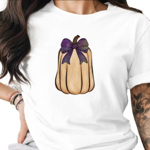 Elegant Purple Bow Pumpkin Sublimation, Rustic Autumn Fall Thanksgiving DTF Digital Download PNG, Distressed Farmhouse Decor