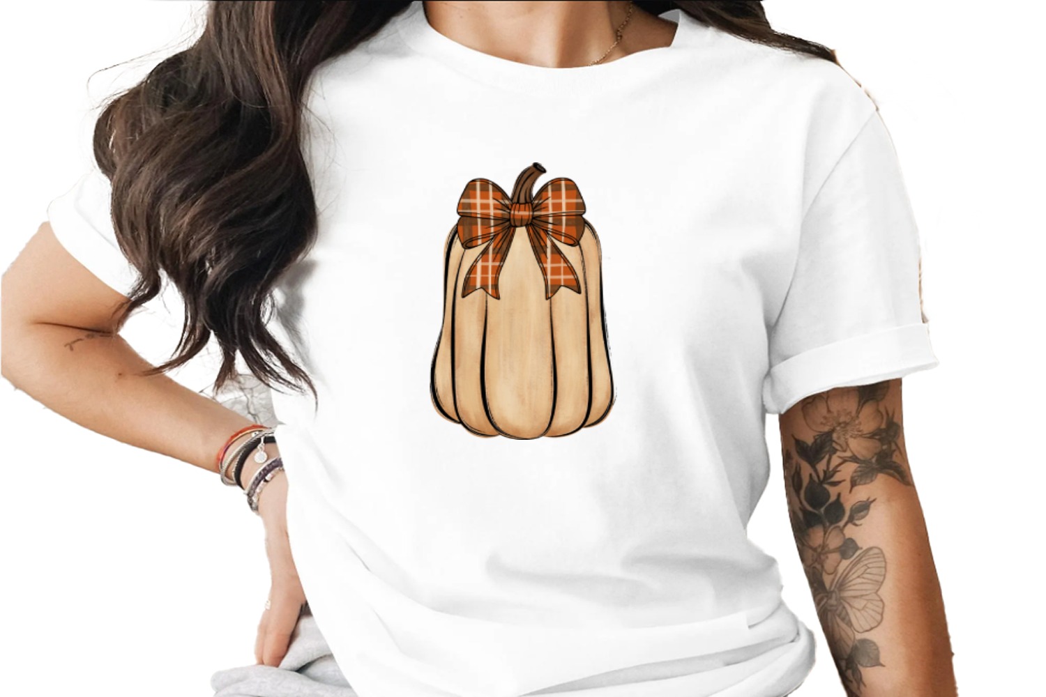Fall Pumpkin Plaid Bow Sublimation DTF Digital Download PNG, Rustic Autumn Squash Graphic, Farmhouse Thanksgiving Decor Clipart