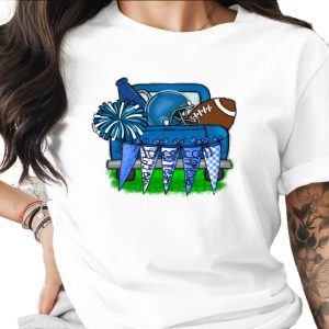 Blue Truck with Football Equipment Game Day Digital