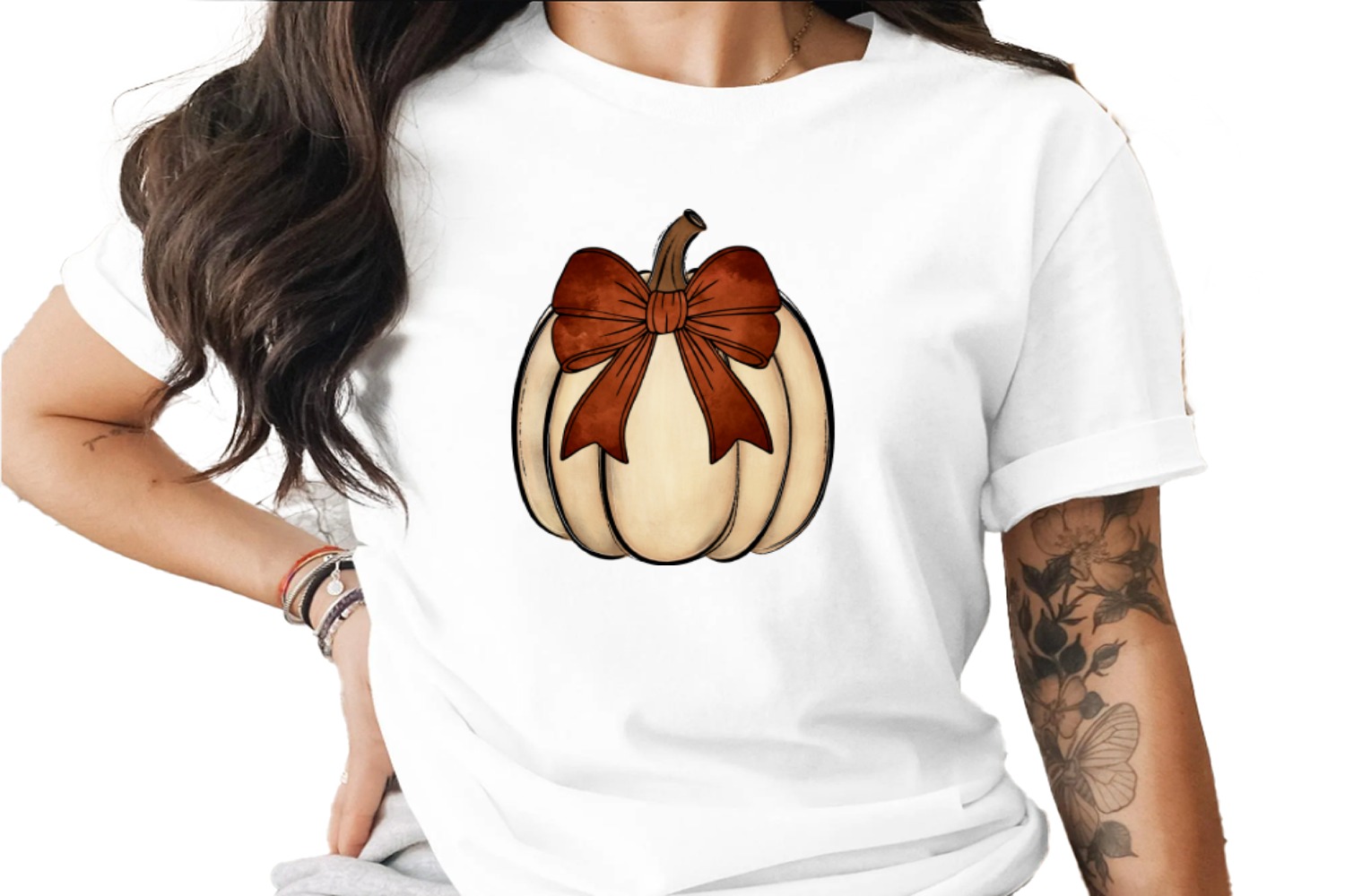 White Pumpkin with Bow Sublimation DTF Digital Download PNG, Autumn Pumpkin Clipart, Fall Harvest Design, Thanksgiving Decor PNG, Instant