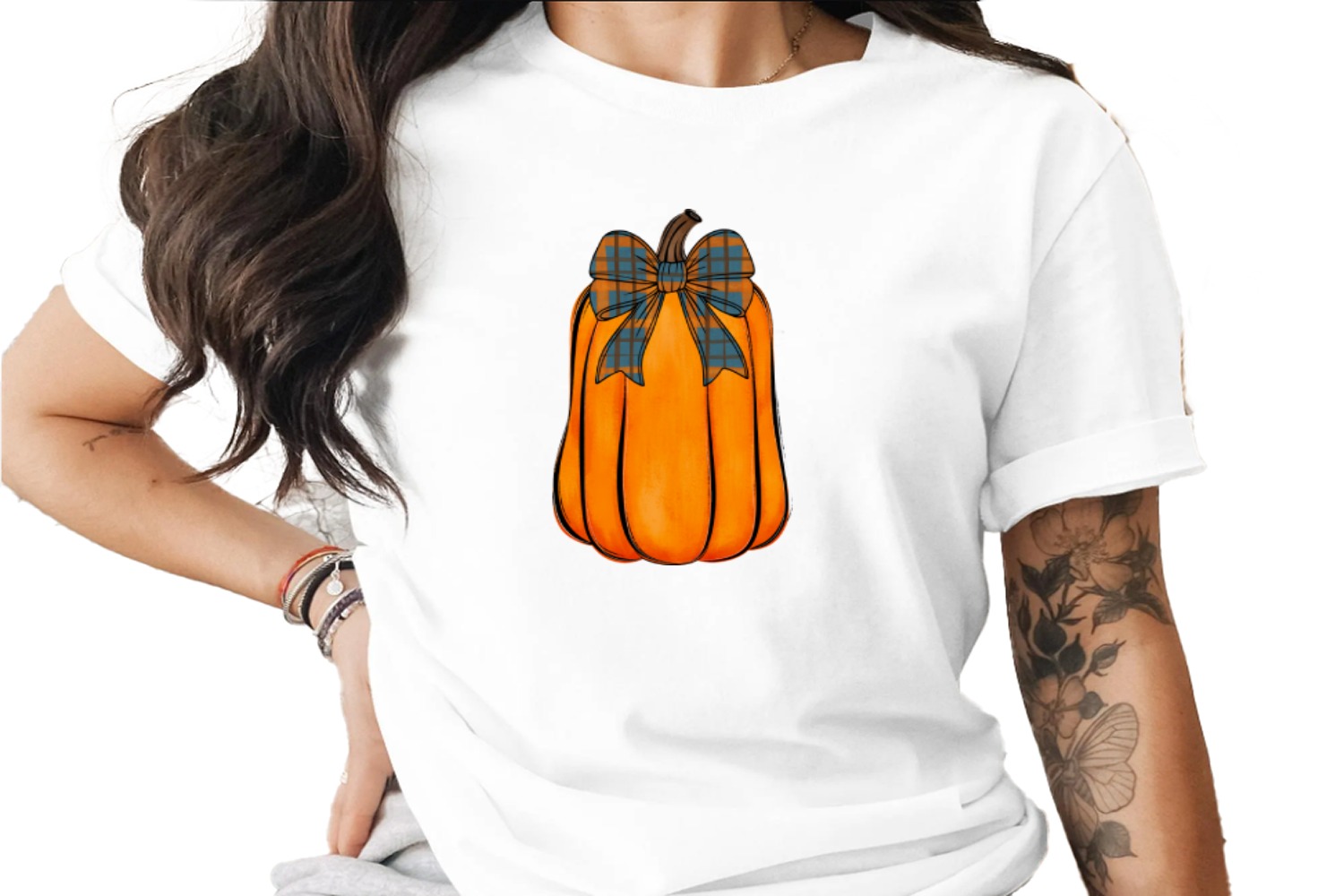 Plaid Bow Pumpkin Sublimation DTF Digital Download PNG, Rustic Orange Fall Autumn Harvest Clipart, Thanksgiving Halloween Graphic