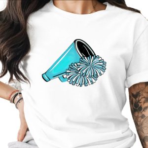 Cheerleader Megaphone And Pom Poms Sports Art Digital