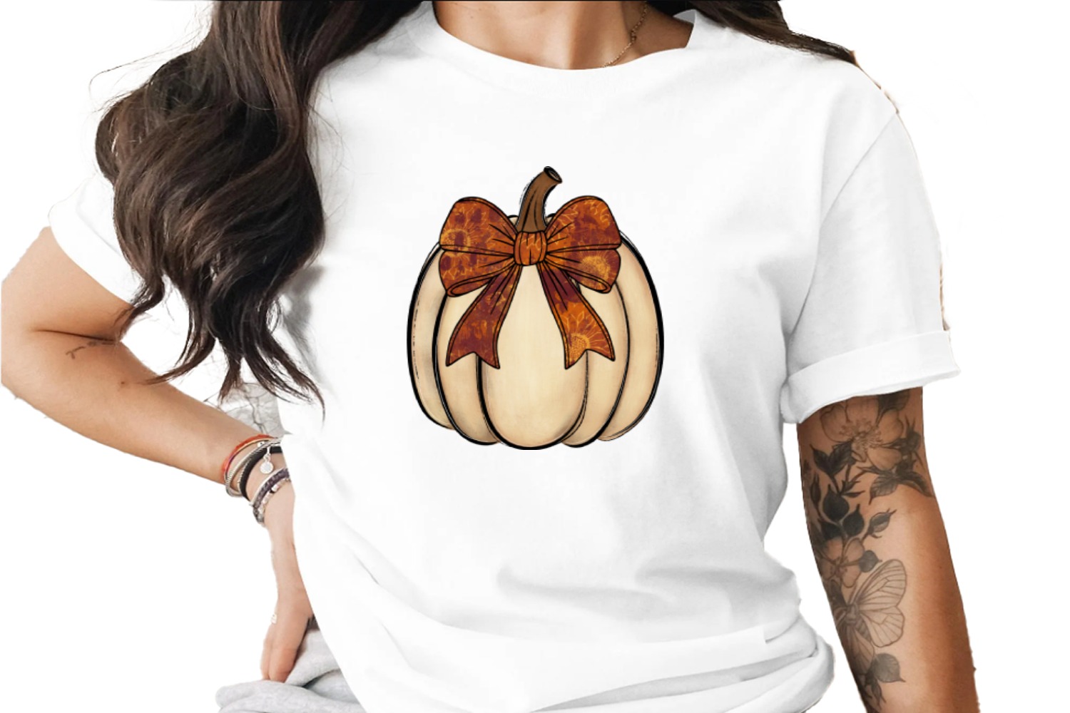 White Pumpkin with Textured Bow Sublimation DTF Digital Download PNG, Fall Harvest Autumn Thanksgiving Farmhouse Rustic Instant Digital File
