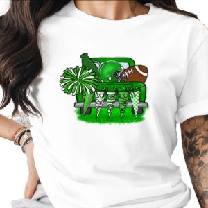 Green Truck Football Season Cheerleading Tailgate Digital