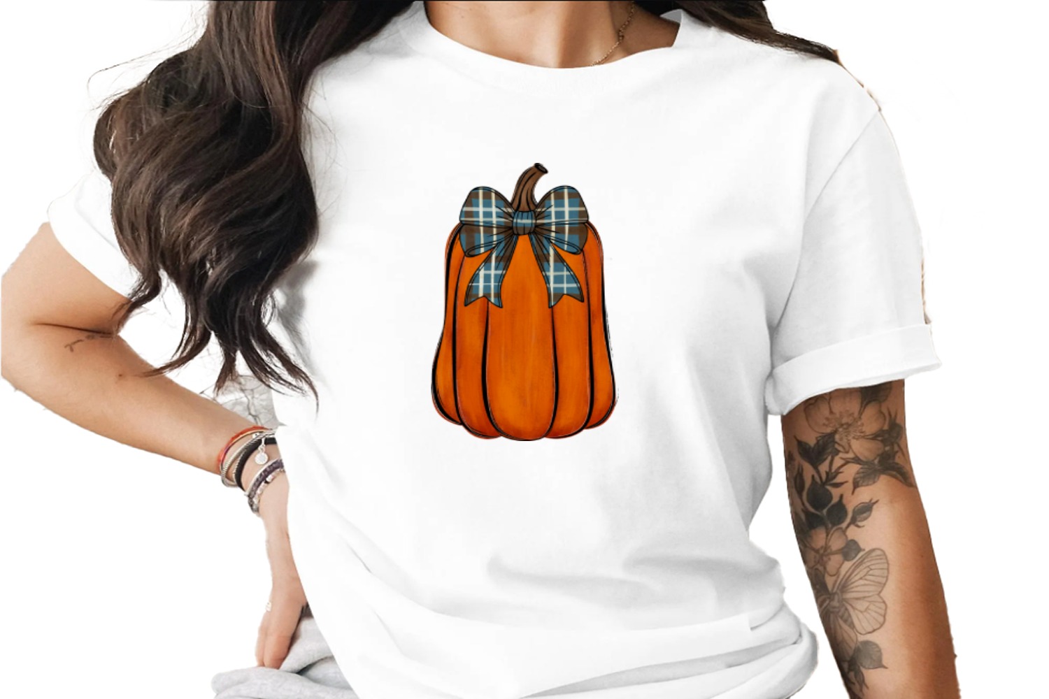 Rustic Pumpkin Sublimation PNG, Fall Plaid Bow DTF Digital Download, Autumn Harvest Clipart Graphic Design, Instant Download Printable