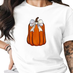 Ornate Bow Pumpkin Sublimation DTF Digital Download PNG, Elegant Fall Harvest Design, Halloween Farmhouse Decor, Instant Printable Graphic