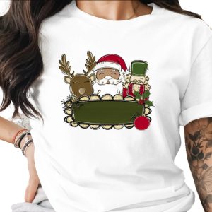 Christmas Sublimation PNG, Santa Reindeer Nutcracker, Holiday Digital Download, Xmas Design, Festive Graphic, DIY Crafts