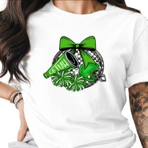Go Team Green Spirit Bows and Pom Poms Digital