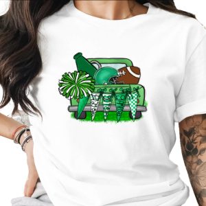 Green Pickup Truck Football Celebration Party Design Digital