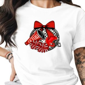 Go Team Sports Cheer Helmet Bow Pom Poms Image Digital