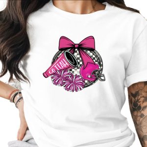 Go Team Cheerleader with Bow and Helmet Sublimation Digital
