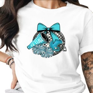 Cheerleading Design Helmet Pom Poms With Go Team Word Digital