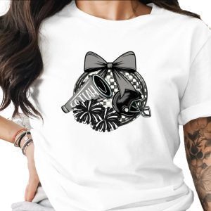 Cheerleading Helmet With Go Team and Bow Design Digital