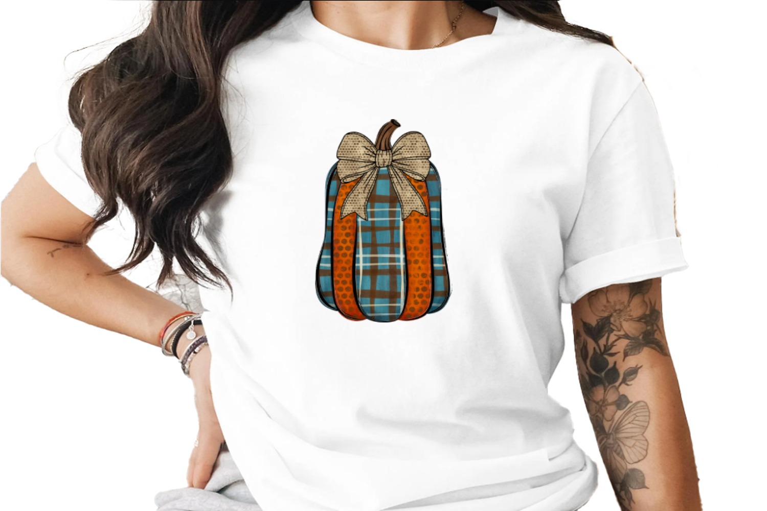 Plaid Pumpkin Sublimation Digital Download PNG, Rustic Fall Autumn Harvest Design, Polka Dot Bow, Thanksgiving Decor Graphic, Printable Art