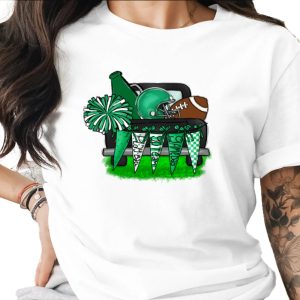 Gameday Football Sublimation Digital Download PNG, Green Team Tailgate Truck PNG, Sports Lover Fan Design, Helmet Pom Pom Artwork, Instant