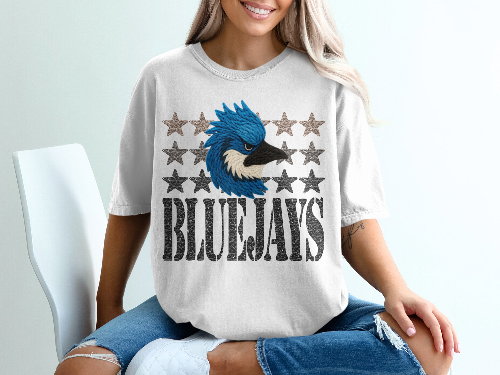 Blue Jays T-Shirt, Toronto Baseball Fan Apparel, Bird Star Design, Sports Lover Tee, Stylish Gift, Unique Graphic Top, Casual Wear