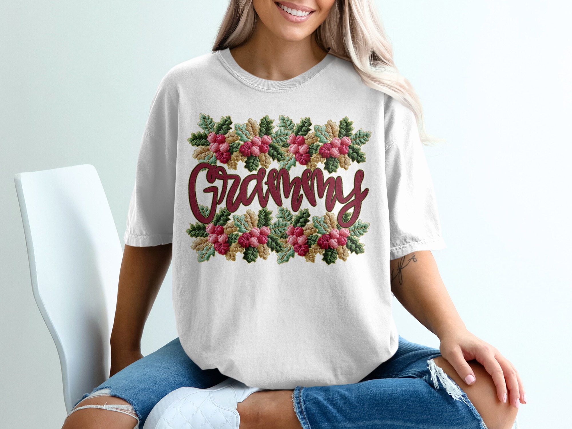 Grammy T Shirt, Floral Grammy Tee, Gift for Grammy, Grandmother TShirt, Best Grammy Ever T Shirt, Grammy Birthday Gift, Grandparent T-Shirt