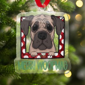 Merry Woofmas 2025 Holiday Ornament, Cute Dog Christmas Decoration, Unique Christmas Tree Decor, Holiday Gift for Dog Lovers