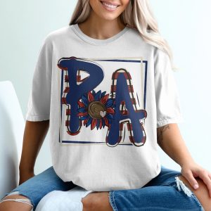 PA Sunflower T-Shirt, Patriotic State Pride Tee, Pennsylvania Love, American Flag Inspired, USA, Floral Design, Gift Idea