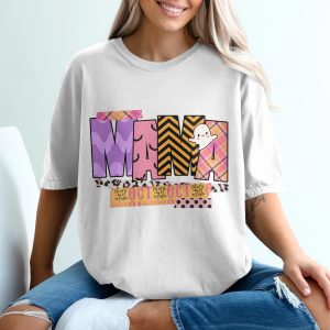 Mama Halloween T-Shirt, Cute Ghost Shirt, October 31st Tee, Spooky Season Top, Fall Mom Gift, Halloween Party Outfit, Mama Shirt