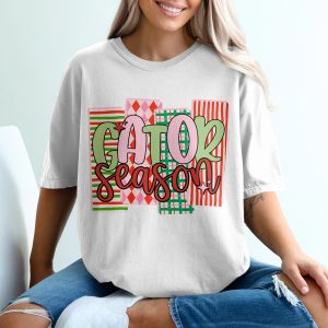 Gator Season T-Shirt, Fun Pattern Tee, Trendy Graphic Shirt, Unique Design, Cute Top, Comfortable Clothing, Fashionable Style