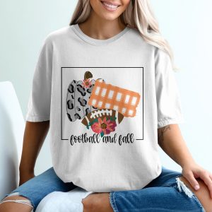 Football and Fall T-Shirt, Autumn Pumpkin, Leopard Print, Plaid, Floral Design, Thanksgiving T Shirt, Game Day Shirt