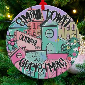 Small Town Christmas Ornament, Conway 2025, Christmas Tree Ornament, Holiday Decoration, Town Celebration, Colorful Christmas