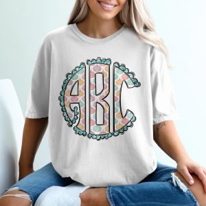 Pumpkin Monogram T-Shirt, Fall Monogram Shirt, Halloween Initials Tee, Autumn Clothing, Custom T Shirt, Spooky Season Shirt