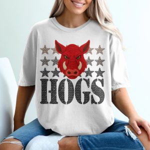 Hogs T-Shirt, Arkansas Razorbacks Tee, Football Fan Gift, Boar Graphic Shirt, Sports Apparel, University Shirt, Team Pride T Shirt