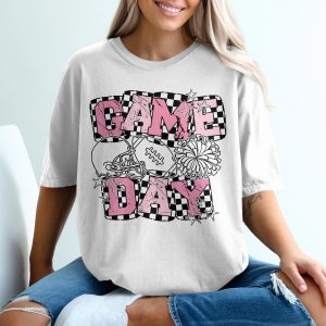Game Day T Shirt, Football T Shirt, Cheer T Shirt, Pink Game Day Shirt, Game Day Tee, Game Day Outfit, Sporty T Shirt, Trendy Shirt