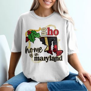 Maryland O Holy Home T-Shirt, State Pride, Christmas Gift, Holiday Apparel, Maryland Lover Tee, Festive Top, Maryland Souvenir, Xmas T-Shirt