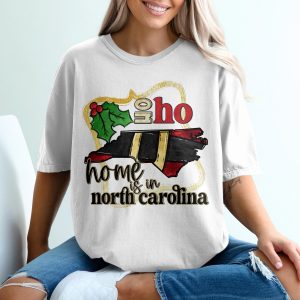North Carolina Christmas T-Shirt, Home State Shirt, NC Gift, Holiday Tee, Oh Ho Home Design, State Pride Shirt, Southern Christmas