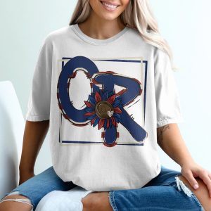 QR T-Shirt, Patriotic Sunflower T-Shirt, Initial T-Shirt, USA Flag T-Shirt, Red White and Blue T-Shirt, American Pride T-Shirt