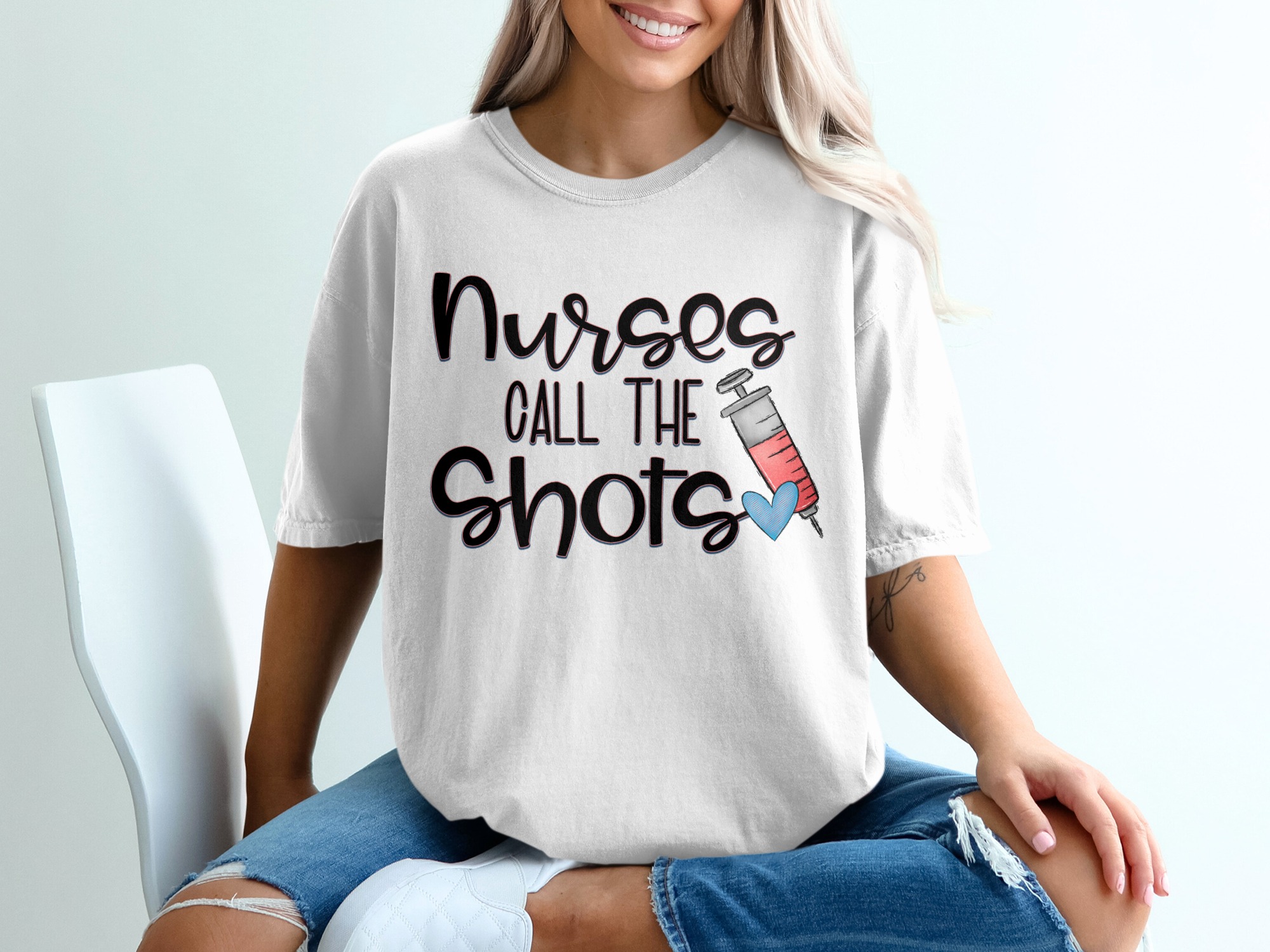 Nurses Call The Shots T-Shirt, Nurse Appreciation Gift, Funny Nurse Shirt, Healthcare Hero Tee, Vaccination Shirt, Nurse Week Gift