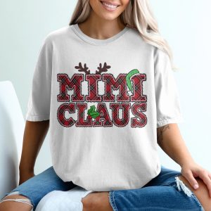 Mimi Claus T Shirt, Christmas T Shirt, Plaid T Shirt, Holiday Shirt, Funny Christmas Shirt, Mimi Gift, Christmas Gift For Mimi