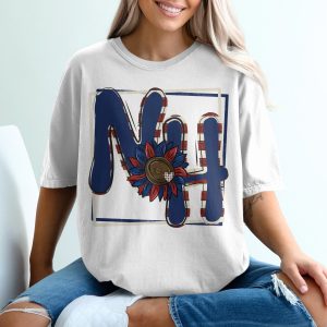 NH Sunflower T-Shirt, New Hampshire State Tee, Patriotic USA Shirt, Americana Tee, Floral T Shirt, Gift Idea for Granite Staters