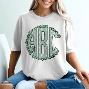 Ghost Monogram T-Shirt, Halloween Initial Shirt, Cute Spooky Letters Tee, Personalized ABC Shirt, Custom Ghost Name Shirt, Trendy T-Shirt