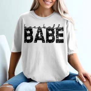 Baseball Babe T-Shirt, Distressed Font, Sporty Tee, Baseball Lover Gift, Unique Design, Trendy Shirt, Baseball Season Shirt