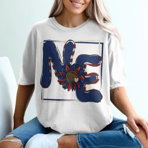 NE T-Shirt, Patriotic Sunflower Tee, USA Flag Inspired Graphic, State Pride Apparel, Nebraska Souvenir, Red White Blue Shirt, Gift Idea