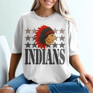 Native American T-Shirt, Indian Headdress Tee, Tribal Stars Shirt, American Heritage Apparel, Indigenous Pride Clothing, Graphic Tee Design